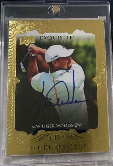 2013 Upper Deck Tiger Woods Exquisite AUTO Gold