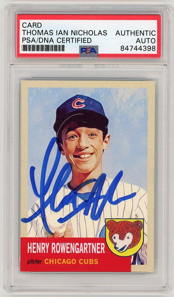 Thomas Ian Nicholas "Rookie of the Year" Signed Card  Signed PSA
