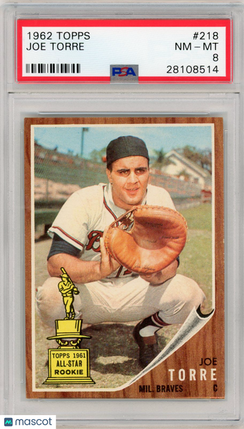 1962 Topps Joe Torre #218 PSA 8