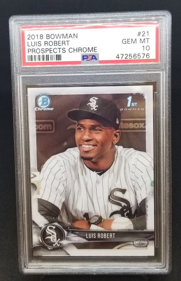 Luis Robert 2018 bowman chrome psa 10