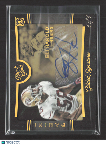 2016 Panini Black Gold Gilded Signatures Eli Harold #GIL-EH RC
