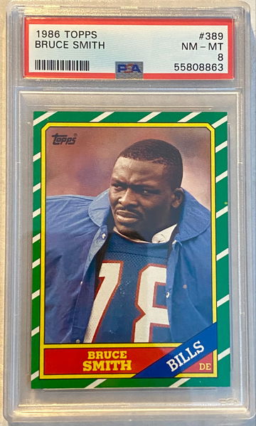 1986 Topps Bruce Smith PSA 8 NM-MT