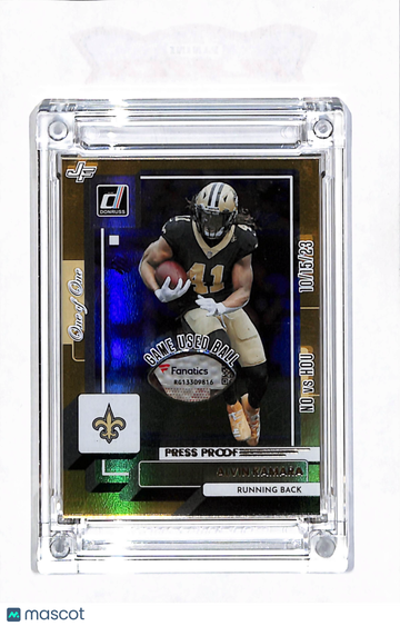 2025 Jersey Fusion Game Dated Ball Stars Alvin Kamara #247 Press Proof Gold One of One Masterpiece Edition Game-Used Foo
