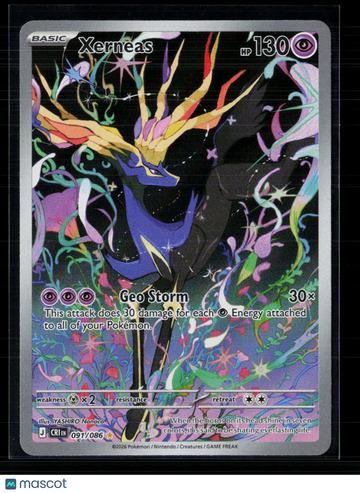2026 Mega Evolution Xerneas Holo Secret Rare #91/86