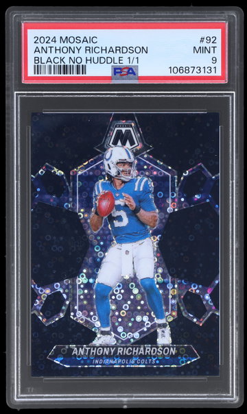 2024 Panini Mosaic Anthony Richardson No Huddle Black PSA 9