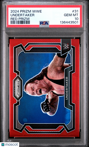 2024 Panini Prizm WWE Undertaker #31 Red /299 PSA 10