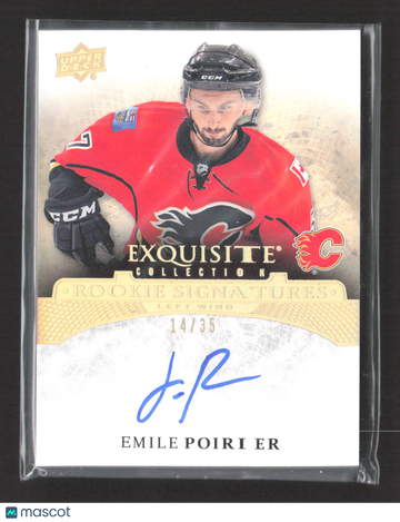 2015 Upper Deck Exquisite Collection Emile Poirier #ERS-EP /35 Rookie Signatures
