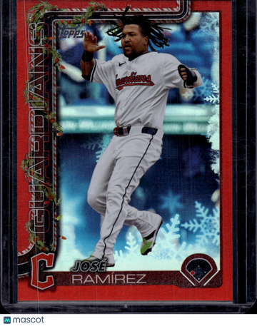 2025 Topps Holiday José Ramírez #H195 Red Metallic