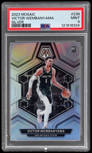 2023 Panini Mosaic Victor Wembanyama Silver Mosaic PSA 9 RC