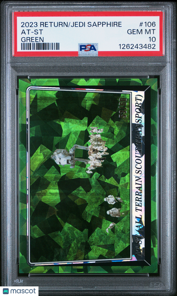 2023 Topps Chrome Sapphire Star Wars Return Of The Jedi At-ST #106 Green PSA 10
