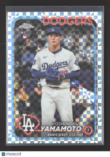 2024 Topps Chrome Update Yoshinobu Yamamoto #USC108 X-Fractor RC