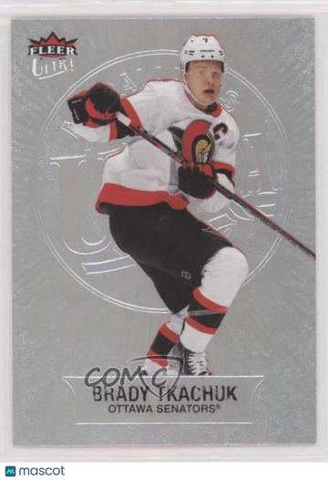 2021-22 Upper Deck Fleer Ultra - Medallions - Platinum Brady Tkachuk #M-36 Platinum 062/100