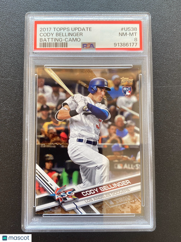 2017 Topps Cody Bellinger #US38 Camo Rookie PSA 8