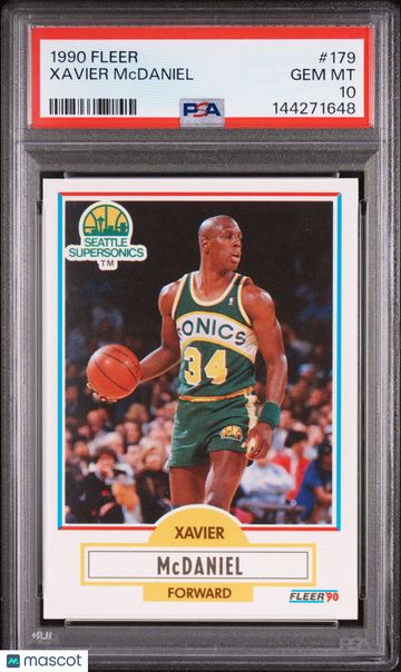 1990 Fleer Xavier Mcdaniel #179 PSA 10