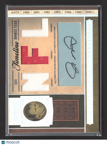 2006 Playoff National Treasures Timeline Joe Montana #TL-JM /16 Authentic Game-Worn Jersey Authentic Signature