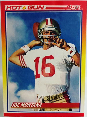 intage 1990 Score NFL - Joe Montana Hot Gun #311 - Near Mint / Mint