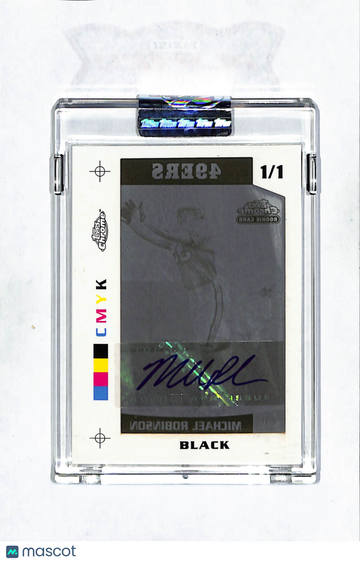 2006 Topps Chrome Michael Robinson #255 Black Printing Plate