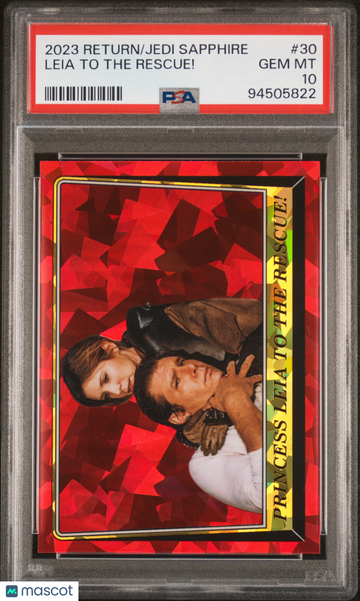 2023 Topps Chrome Sapphire Star Wars Return Of The Jedi Leia To The Rescue! #30 PSA 10