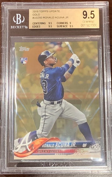 2018 Topps Update Ronald Acuna Jr. Gold BGS 9.5