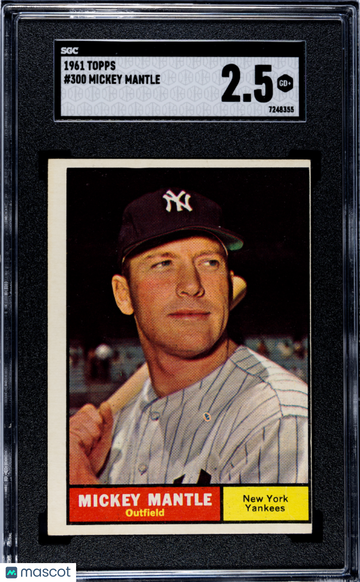 1961 Topps Mickey Mantle #300 SGC 2.5