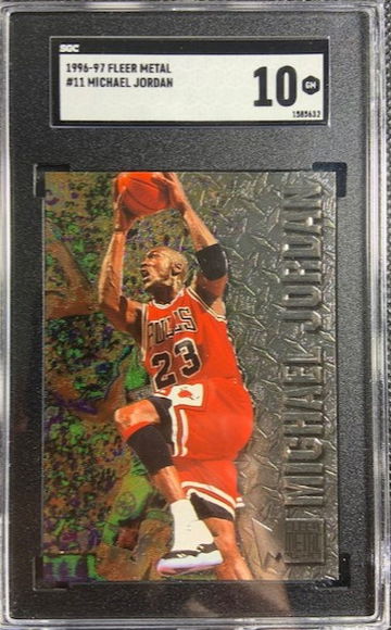 1996-97 Fleer Metal #11 Michael Jordan Chicago Bulls HOF SGC 10 GEM MINT