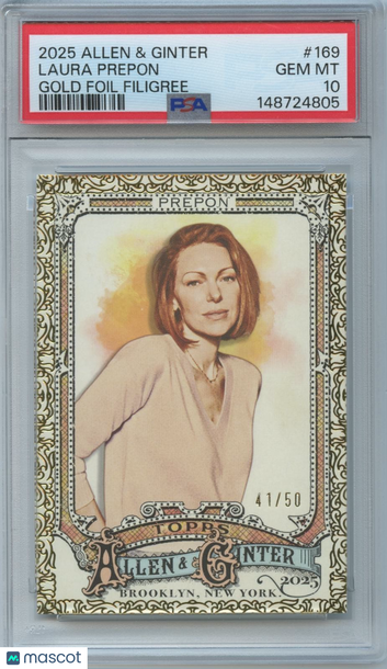 2025 Topps Laura Prepon #169 Gold Foil Filigree /50 PSA 10