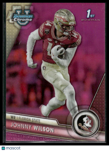 2023 Bowman University Chrome Johnny Wilson #22 Pink Refractor
