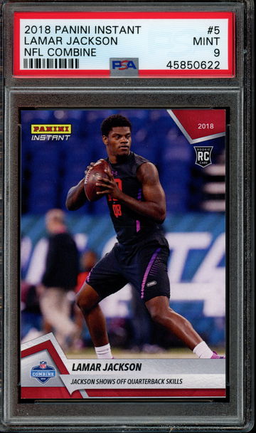 2018 Panini Instant NFL Combine #5 Lamar Jackson PSA 9 Mint