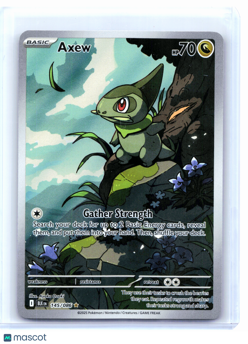 axew pokemon card value AR 150/086 Black Bolt Dragon Ability Unnerve Whenever your opponent plays an Item or Supporter card from their hand Axew 145/086 Pokybox