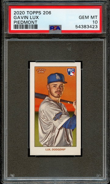 Gavin Lux 2020 Topps T206 Piedmont Back SP Rookie PSA 10
