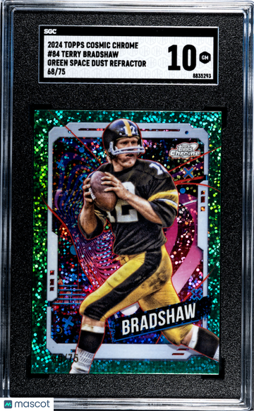 2024 Topps Cosmic Chrome Terry Bradshaw #84 Green Space Dust Refractor SGC 10