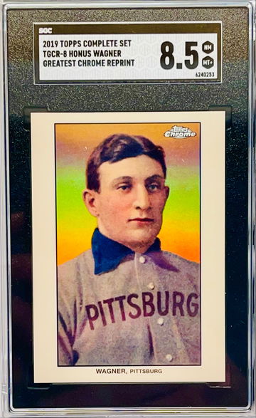 2019 Topps Complete Set #TGCR-8 Honus Wagner Greatest Chrome Reprint SGC 8.5