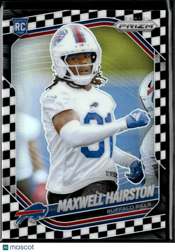 Maxwell Hairston 2025 Panini Prizm RC Checkerboard Buffalo Bills