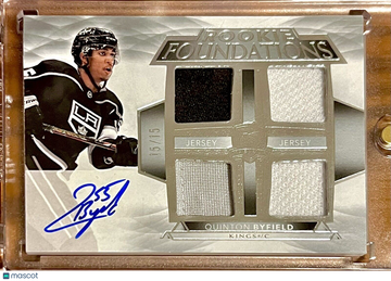 /15 RPA Quinton Byfield 2021-22 UD The Cup Foundations Rookie Patch Auto Silver