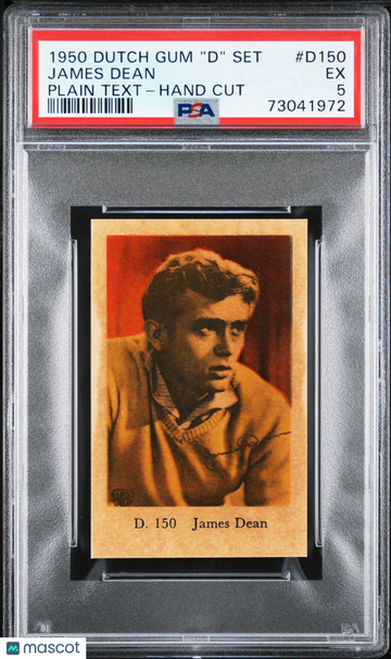 1950-60 Dutch Gum Cards "d" Set-Plain Text James Dean #D150 HAND CUT PSA 5
