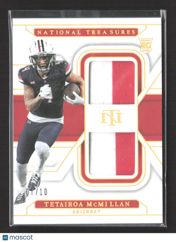 2025 Panini National Treasures Collegiate Tetairoa McMillan #CM-TMN /10 RC Patch