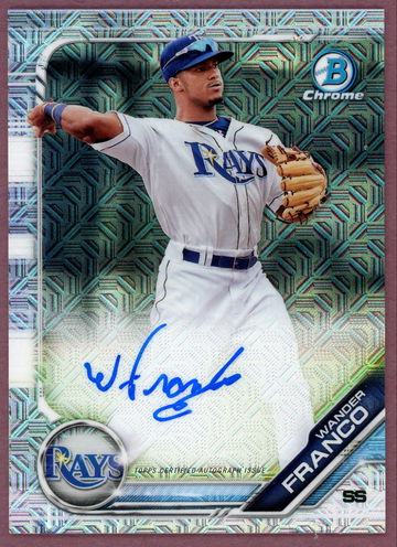 2019 BOWMAN CHROME MEGA BOX REFRACTOR AUTO CARD OF WANDER FRANCO