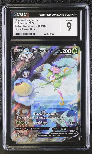 2022 Pokémon Sword & Shield Astral Radiance Hisuian Lilligant #163/189 V CGC 9