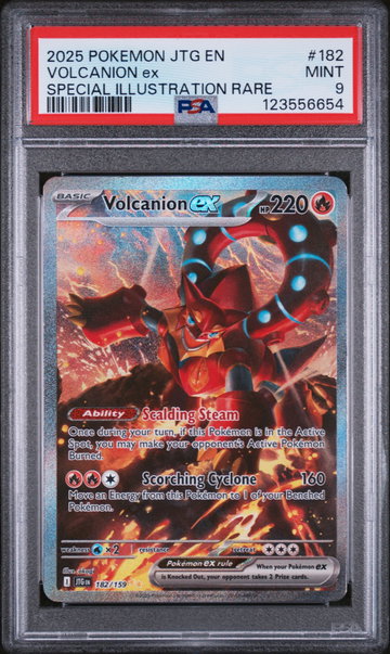 2025 Pokemon Scarlet and Violet Journey Together Special Illustration Rare Volcanion Ex #182 PSA 9