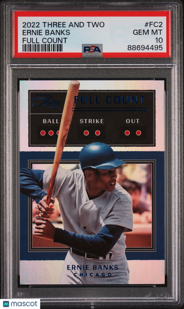 2022 Panini Three And Two Full Count Ernie Banks #FC2 PSA 10