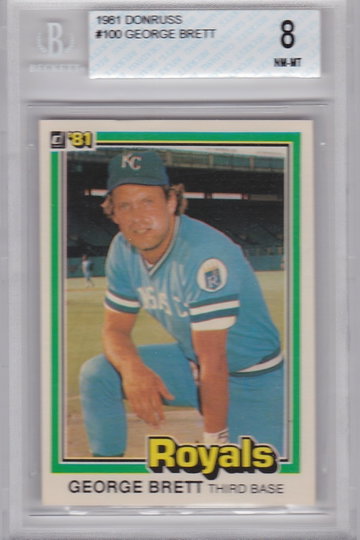 1981 Donruss George Brett v#100 BGS NM-MT 8