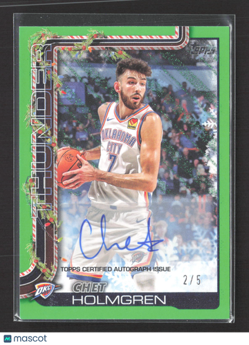 2025 Topps Holiday Mega Basketball Chet Holmgren #H93 Green /5