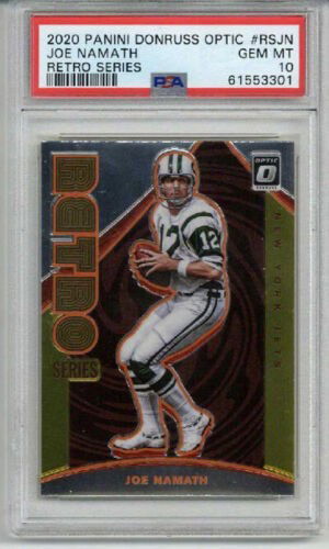 2020 PANINI DONRUSS OPTIC RETRO SERIES #RSJN JOE NAMATH JETS PSA 10