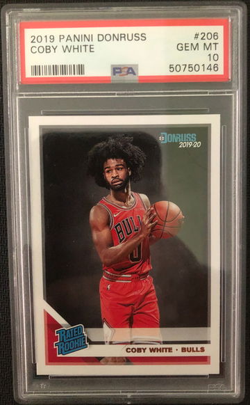2019 Panini Donruss #206 Coby White Rated Rookie RC PSA 10 Gem Mint