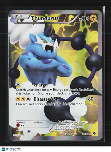 2011 Emerging Powers Thundurus Holo Rare SR FA #97/98
