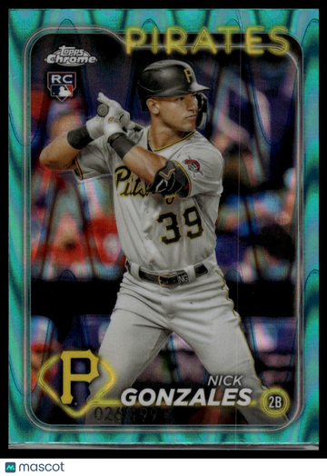 2024 Topps Chrome Nick Gonzales #72 Aqua Raywave Refractors SN RC