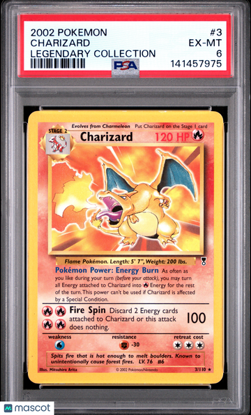 2002 Pokemon Legendary Collection Charizard Legendary Collection PSA 6 #3