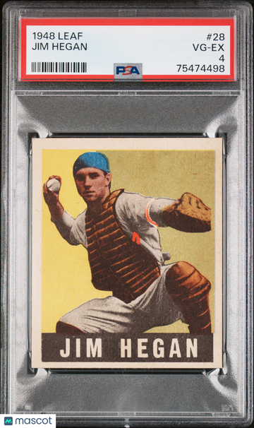 1948 Leaf Jim Hegan #28 PSA 4