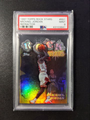 1997 Topps Rock Stars Refractor #RS1 Michael Jordan  PSA 9