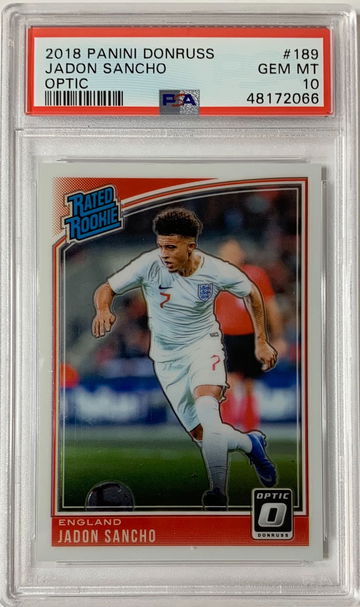 2018 Panini Donruss Jadon Sancho Optic PSA 10 Gem Mint #189